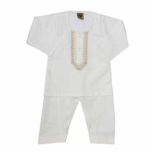 Trajes Kurta Shalwar para Recién Nacidos - Color Blanco Hueso - Product Image 3