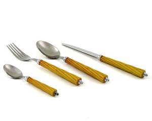 Juego de cubiertos de metal de calidad exclusiva con mangos de resina, juegos de cubiertos para restaurantes y bodas, venta al por mayor desde India. - Product Image 3