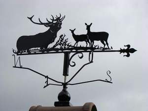 Ornement de jardin fonctionnel de girouette de fer de représentation d'animal précis avec l'orientation de direction de vent - Product Image 6