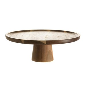 CAKE STAND Acacia Wood 28x10cm Modern Luxury Wholesale Cake Holder <b>Wedding</b> <b>Top</b> Cake Stand Tray From SCI - Product Image 1