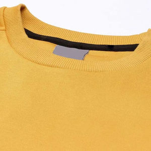 Sudaderas de hombre de nueva llegada de fábrica logotipo personalizado color sólido hombres sudaderas 100% algodón polar cuello redondo básico sudaderas - Product Image 3