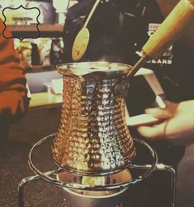 Copper Turkish Coffee Pot Handmade Copper Coffee Pot Maker Wooden Handle Turkish Coffee Pot - Product Image 6