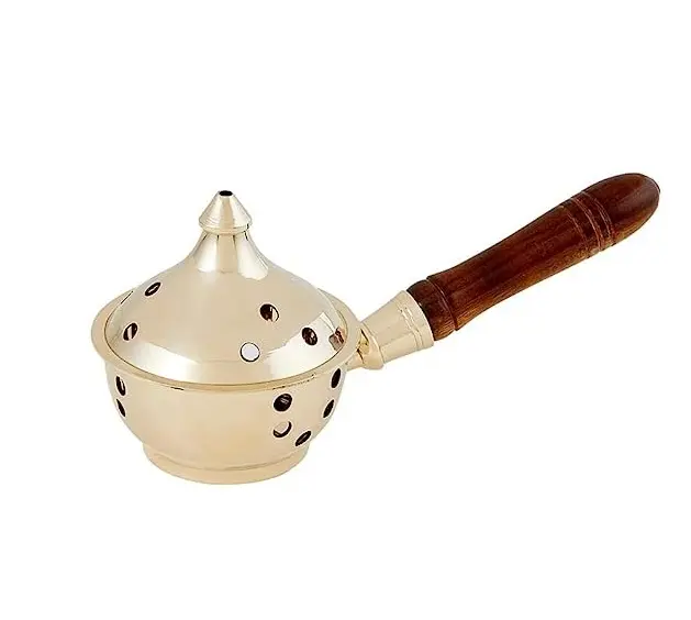 lncense Burner with Wood Handle This incense burner with wood handle is simple yet elegant in style and would make a great