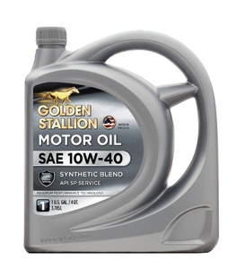 Golden Stallion Synthetic Blend Anti-Wear SAE <b>10W</b>-<b>40</b> Automotive Lubricant Motor <b>Oil</b> 3 Pack 5 Quart - Product Image 1