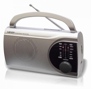 Radio Portatile AM/FM AC/DC Haeger con Antenna Telescopica da 39cm (PR-BIB.004B) - Product Image 1