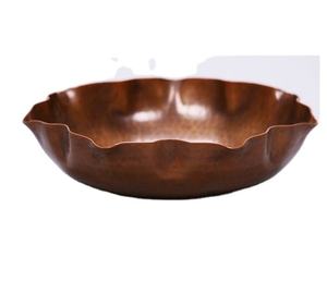 Cuenco de vela curvo Vintage antiguo de cobre, decoración grande para el hogar, nuevo diseño - Product Image 1