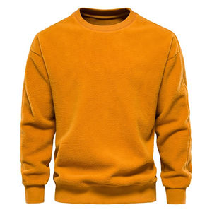 Sweat-shirt à col ras du cou décontracté pour hommes nouveau style solide motif tricoté en polyester/coton sweats à capuche numériques - Product Image 3