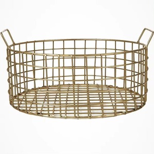 Panier de stockage de fruits multifonction en métal enduit de poudre noir de grande capacité personnalisé conception de fil arrondi fait à la main pour la maison - Product Image 5