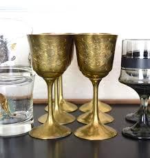 Designer Brass <b>Wine</b> <b>Goblet</b> Handmade Engraved Chalice Vintage Metal Cup Classic Drinking Glass Elegant Barware Wedding Gift Decor - Product Image 3