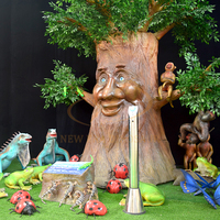Modèle d'arbre parlant électrique animatronique d'intérieur grandeur nature pour centres commerciaux parcs d'aventure parcs d'attractions métal réaliste