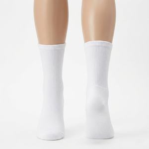 Premium 320 GSM Cotton Polyester Spandex <b>Men</b> Scrub <b>Socks</b> Pink <b>Compression</b> Style Custom Embroidery Woven Logo - Product Image 5