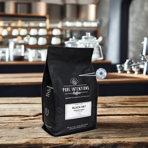 Al pacchetto 340 sacchetto di caffè grammo 500g 1KG Bolsa Para Cafe sacchetto di caffè a fondo piatto con valvola e cerniera imballaggio caffè biodegradabile - Product Image 4