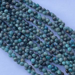 6mm 8mm 10mm Natural azul verde crisocola piedra facetada Briolette cebolla lágrima cuentas hebras mejor precio de fábrica al por mayor - Product Image 3