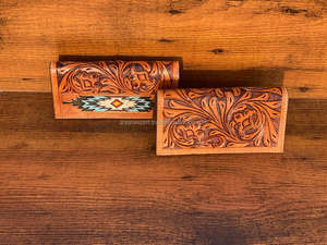 ผู้ขายที่ดีที่สุดHandmadeคาวบอยของแท้หนังดอกไม้มือToolledกระเป๋าสตางค์ผู้ชายตะวันตกHandแกะสลักล่าสุดผู้ชายกระเป๋าสตางค์หรูหรา - Product Image 5