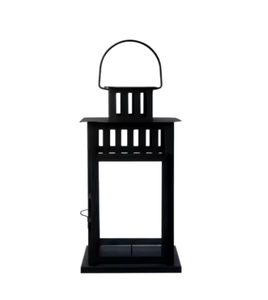 Lanterne en métal enduit de poudre noire faite à la main suspendus fournitures d'éclairage décoratif pour la maison Restaurant café ou décoration de noël - Product Image 1