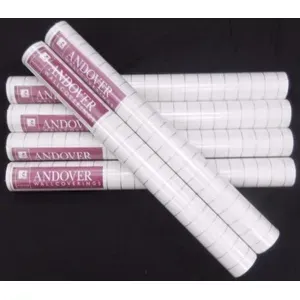 วอลเปเปอร์ลายทองพื้นหลังสีขาวลายดอกไม้ทันสมัยสำหรับเด็กกันไฟสำหรับห้องนั่งเล่นห้องนอน-ล็อต6ม้วนคู่ - Product Image 1