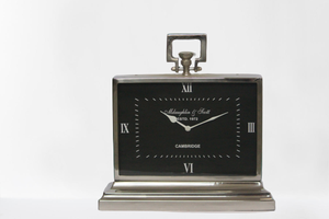 Horloge murale/de table en métal Thème vintage Mouvement à quartz Affichage à l'aiguille Calendrier abstrait Décor à la maison Salon Table d'étude Bureau - Product Image 2