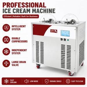 Macchina Professionale per Gelato in Acciaio Inox con Grande Serbatoio, Congelamento Rapido per Caffetterie e Gelaterie - Product Image 1