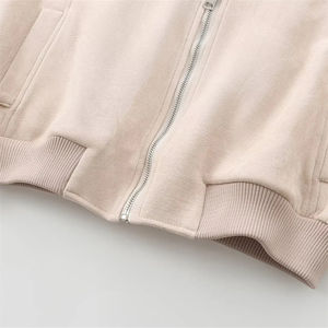 Nouvelle mode pour femmes, veste pilote à texture suédé, mince et polyvalente, manteau pour les loisirs d'hiver et d'automne avec fermeture à glissière - Product Image 4