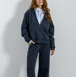 Pulls à capuche en coton de qualité pour femmes sweats à fermeture éclair pour l'automne hiver et le printemps grande taille Style Street Wear - Product Image 1