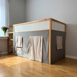 Canopy Bed & Bunk Bed Playroom Tent with Muslin Curtains for <b>Kids</b> & <b>Teen</b> <b>Storage</b> - Product Image 3