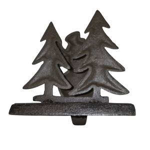 Soporte de calcetín de árbol de Navidad de hierro fundido para chimenea de Metal resistente, gancho para colgar medias, decoración Vintage para el hogar - Product Image 2