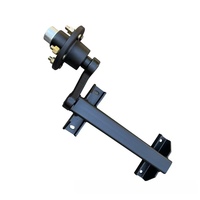 Nouvel essieu de remorque à torsion en caoutchouc pour remorque à chevaux, essieu abaissé, freinage électrique, capacité 1500 kg, noir, certifié TS16949 pour VR