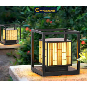 DTC03 LED Garden Pillar <b>Light</b> Aluminum and Glass Body with PC E27 Base IP65 Rating Gate <b>Post</b> <b>Light</b> - Product Image 3