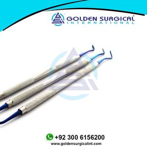 Puntas de titanio azul, instrumento de llenado de plástico plano Dental, amalgama, compuesto, dentadura restauradora, juego Dental, instrumentos quirúrgicos - Product Image 4