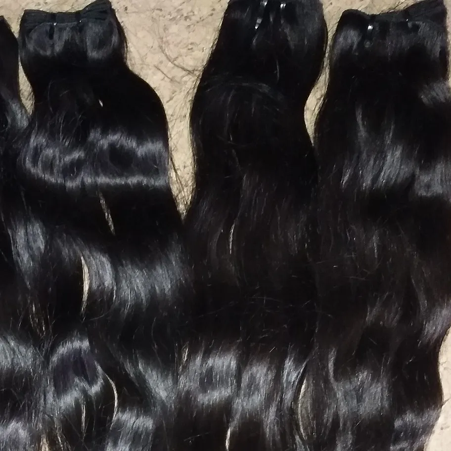 Cheveux brésiliens vierges non traités, origine indienne fortement utilisés, vente en gros, vendus par les vérandas du sud-indien