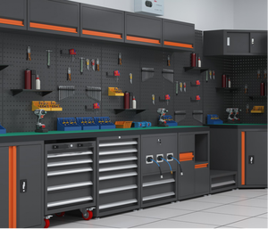 High Quality Industrial Workbench Tool Cabinet <b>Black</b> Red Workshop <b>Trolley</b> Customizable Dimensions for Repairing - Product Image 3