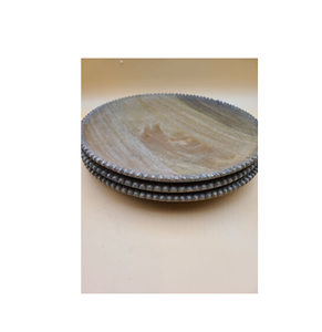 Assiette en bois Plante naturelle Vaisselle en bois Assiette de chargeur pour pièce Offre Spéciale produit design rond - Product Image 1