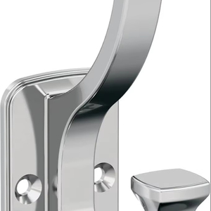 Champagne Bronze Alder Double Prong Decorative Wall <b>Hook</b> for Coats Hats Entryway Office or <b>Bathroom</b> Closet Organization - Product Image 1