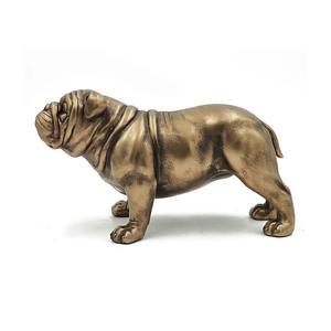 Elegante estatuilla de Bulldog de Metal en apariencia de bronce para Decoración de mesa de café y centro de mesa de estar contemporáneo - Product Image 3