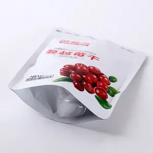 Design stampato personalizzato frozen verdura fragola in plastica in piedi imballaggio in plastica borsa con cerniera per frutta secca