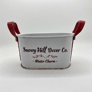 Jardinière Santas Sleigh Trail conçue en métal galvanisé pour égayer le jardin de la porte d'hiver avec verdure de Noël - Product Image 6