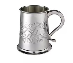 Pure Brass Medieval Mug for Drinking Ware New Brass Mug Latest Medieval <b>Tankard</b> Mug Silver Plated Simple Style For Home Hotel - Product Image 4