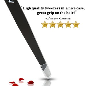 Eyebrow Tweezers Set with Faux Leather Case/ Tweezers for Plucking Eyebrows / Professional Eyebrow Tweezers - Product Image 3