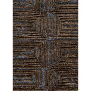 Alfombra Aprezo Azul de Acrílico Anudada a Mano, Tejido Plano Geométrico para Decoración de Sala de Estar, Diseño Rectangular para Pasillo 9x12 - Product Image 3
