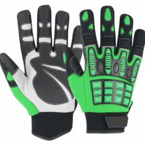 Gants de mécanicien en cuir synthétique renforcé haute visibilité Gants de travail de sécurité industrielle Résistance à la chaleur lisse Certifié CE - Product Image 4