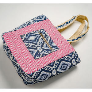 Meilleures ventes Sac à main tendance pour femmes en coton fait à la main avec fermeture à glissière pour le shopping - Product Image 5