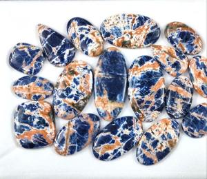 Cabochon de sodalite naturelle de haute qualité coupe 3mm pierres précieuses en vrac Orange rose bleu Sodalite - Product Image 3