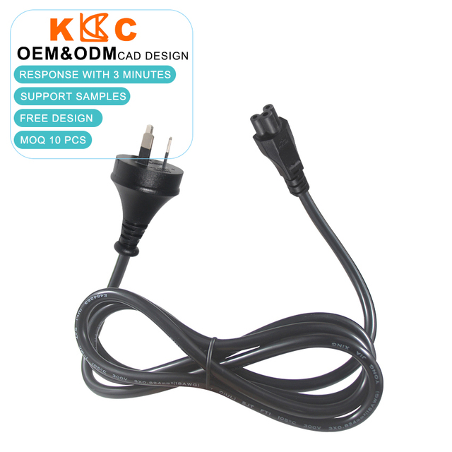 Iec 60320 C5 As IP11 0.5m Australian AU Plug Extension Cord with Three Pin Plug Cloverleaf Power Cable