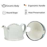 [Holar] pichet de bouilloires à thé blanc fabriqué à Taiwan avec couvercle isolant en porcelaine céramique