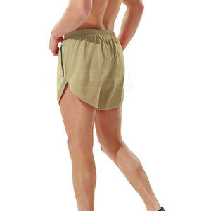 กางเกงขาสั้นสำหรับวิ่งออกกำลังกายสำหรับผู้ชายกางเกงเอวยางยืดระบายอากาศวัสดุโพลีเอสเตอร์/ คอตตอนสีทึบแฟชั่นใหม่2025โลโก้ได้ตามต้องการ - Product Image 3