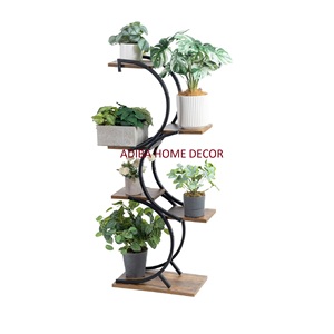 Soporte de planta de nivel de metal, estante de exhibición de plantas para interiores y exteriores de varios niveles, muestra bellamente sus plantas, flores o artículos decorativos - Product Image 1