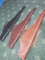 Tas Senapan Kulit Asli Coklat dengan Bantalan Kulit, Tas Selempang, Aksesoris Berburu, Aksesoris Senapan TrapClay, Tas Senapan Berburu