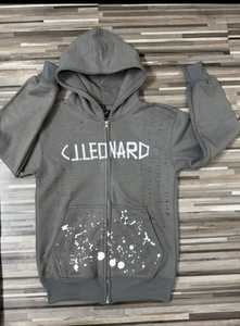 Chaqueta con capucha de lana abullonada de gran tamaño para hombre, chaqueta con media cremallera, estampado digital en relieve 3D, 100% algodón, invierno, lavado a la piedra - Product Image 2