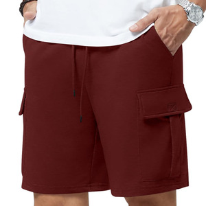 Venta al por mayor a granel logotipo corto de lana pantalones cortos de sudor de los hombres de encargo al por mayor de los hombres cordón Jogger de punto de algodón pantalones cortos de gimnasio - Product Image 1