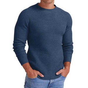 Pull tricoté Slim Fitness décontracté blanc haute rue Style respirant vêtements pour hommes tricots chandails bas quantité minimale de commande nouveauté - Product Image 2